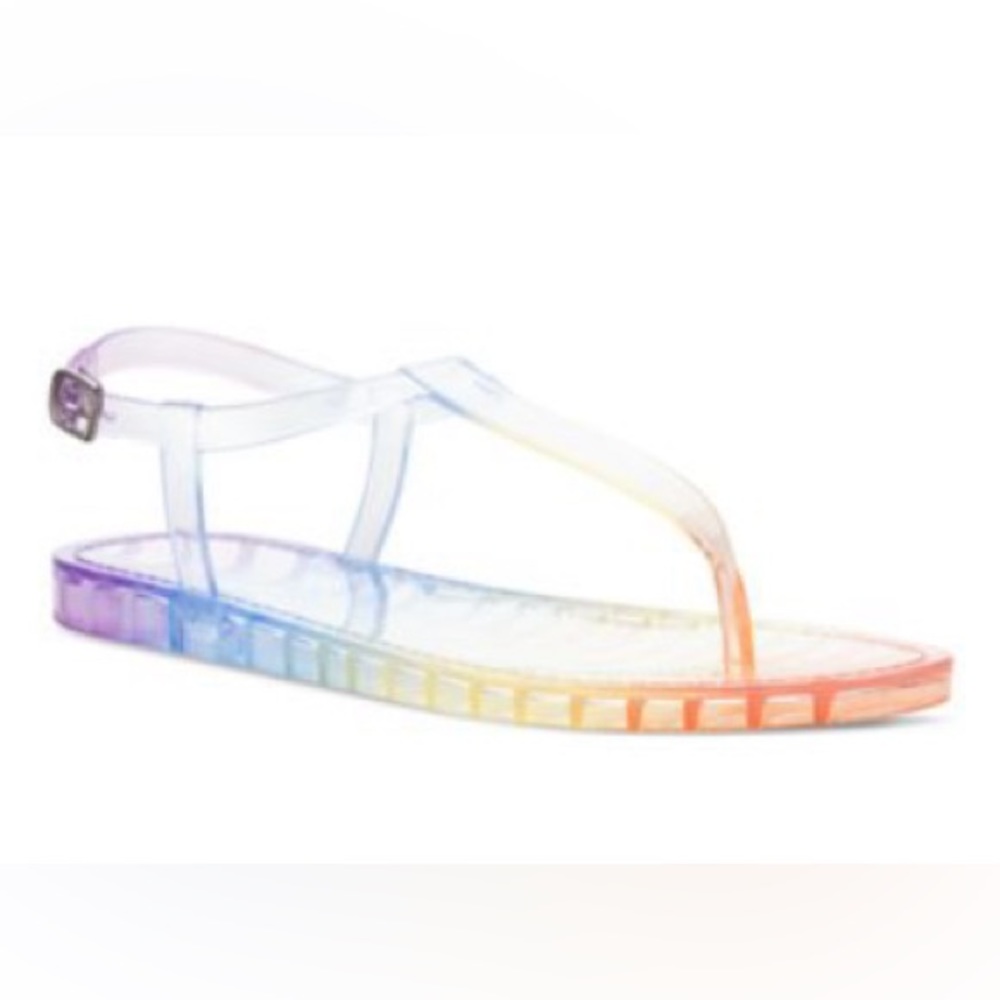Sun and Stone Kristi Jelly Sandals, size 5M, color rainbow